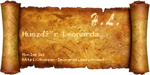 Huszár Leonarda névjegykártya